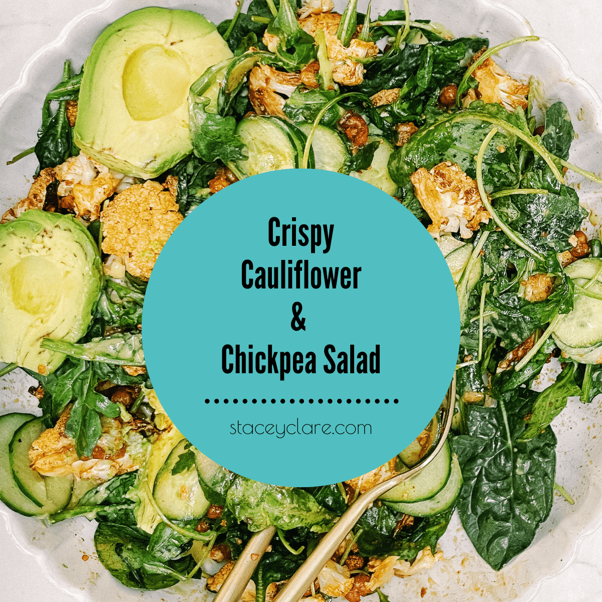 Crispy Cauliflower & Chickpea Salad